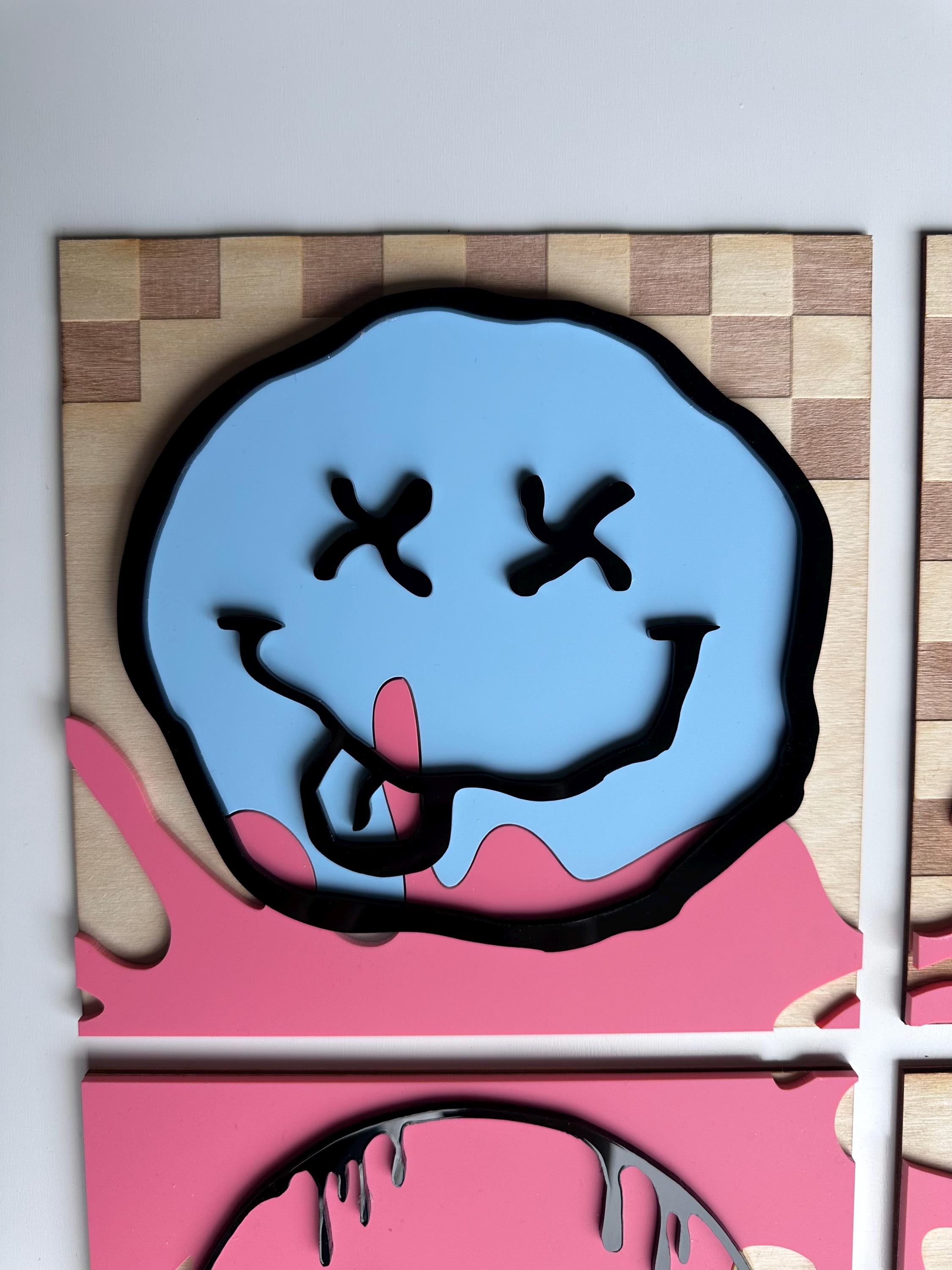 Funky Smiley Face Decor: Colorful Kids Room Wall Art