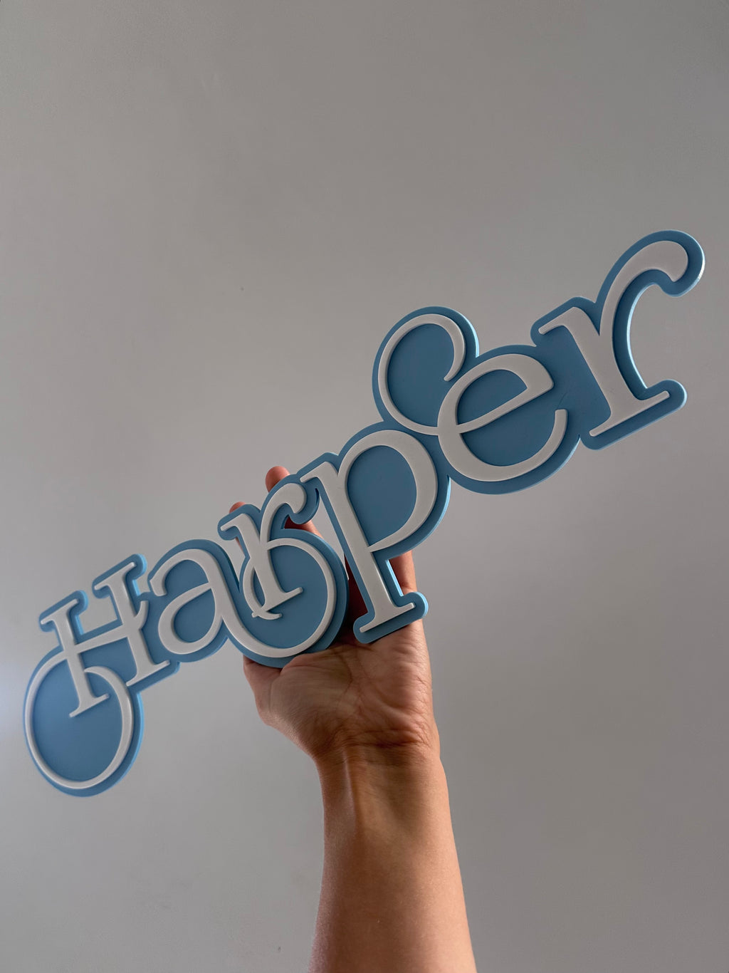 Custom name sign - double layered acrylic signage - personalised wall decor