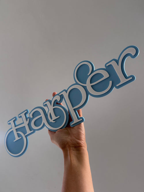 Custom name sign - double layered acrylic signage - personalised wall decor