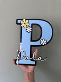 Personalised Floral Acrylic Letter Name Sign