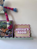 Wooden Wavy Name Sign - Playful Wall hanging kids room decoration