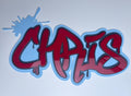 Graffiti name sign triple layer signage personalised wall decor colourful kids art